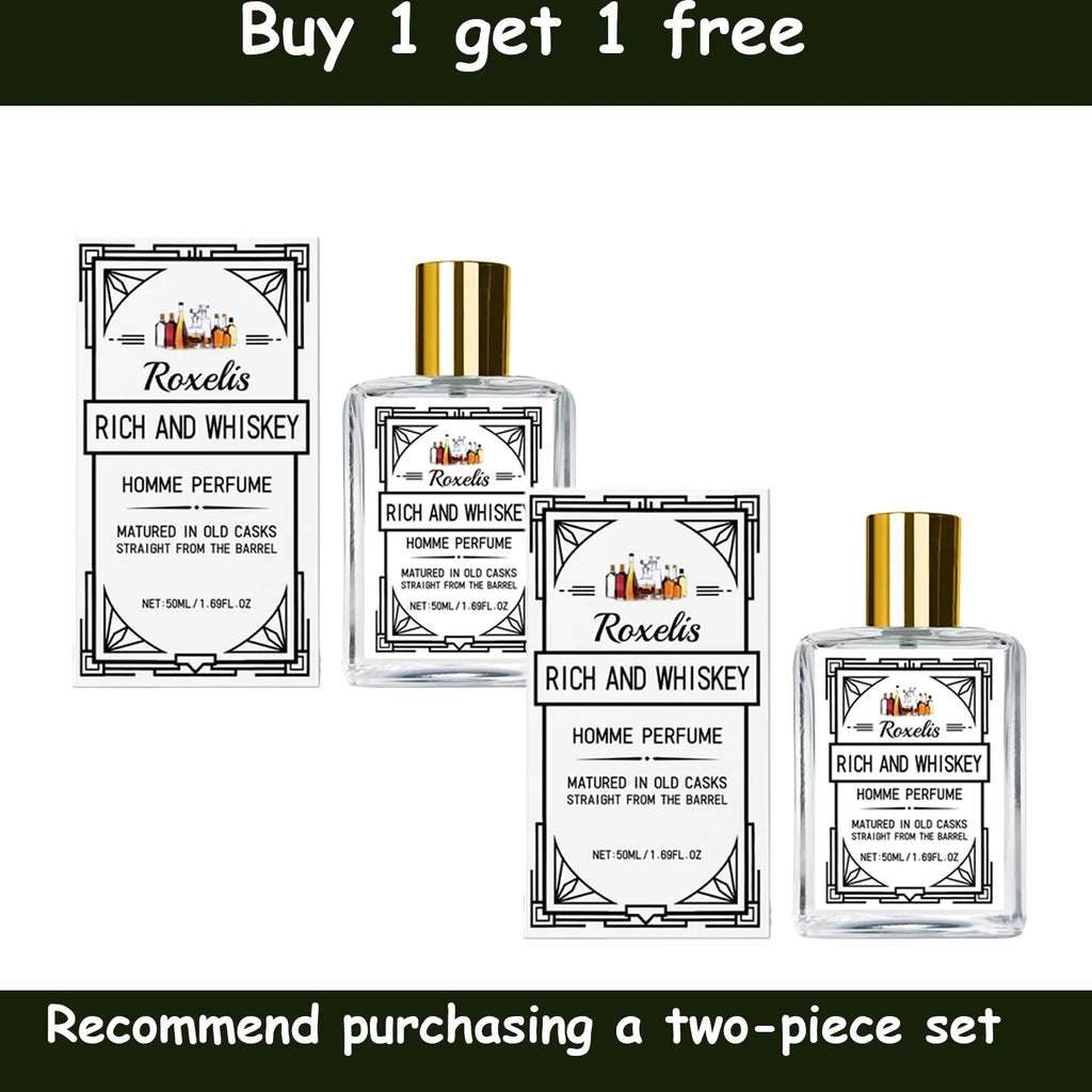 Roxelis 50ml Charm Whisky Men's Perfume Gulong Fragrance Elegant Fresh Charm Fragrance for Men Perfume