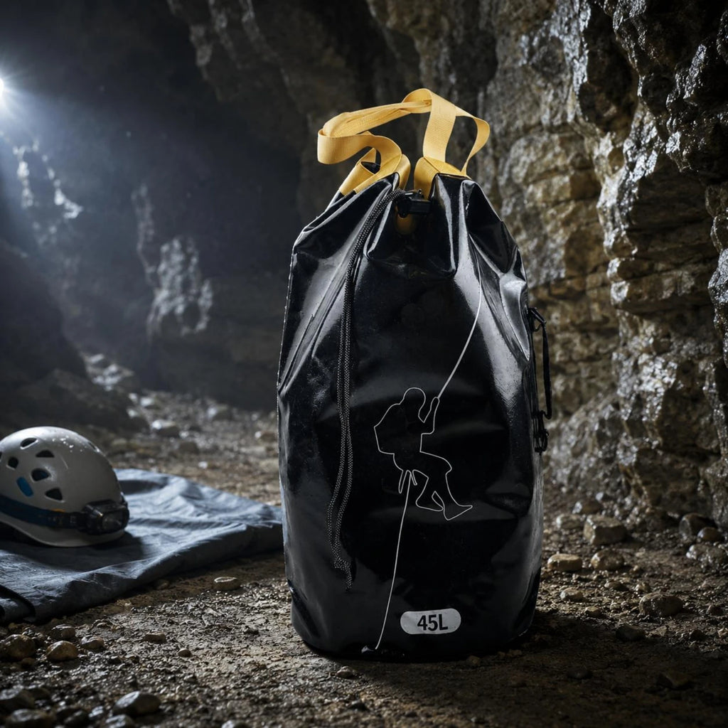 Climbing Rope Backpack Mesh Material Climbing Rope Bag Drain Hole Side Handle for Canyoning