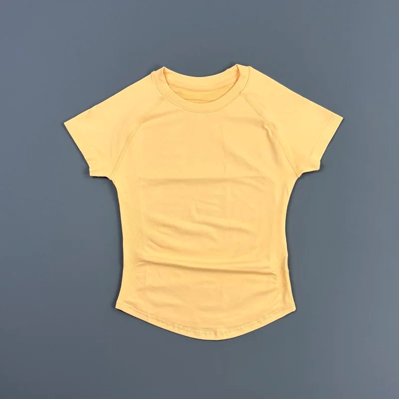 Women's Fitted Short-Sleeve Yoga Top