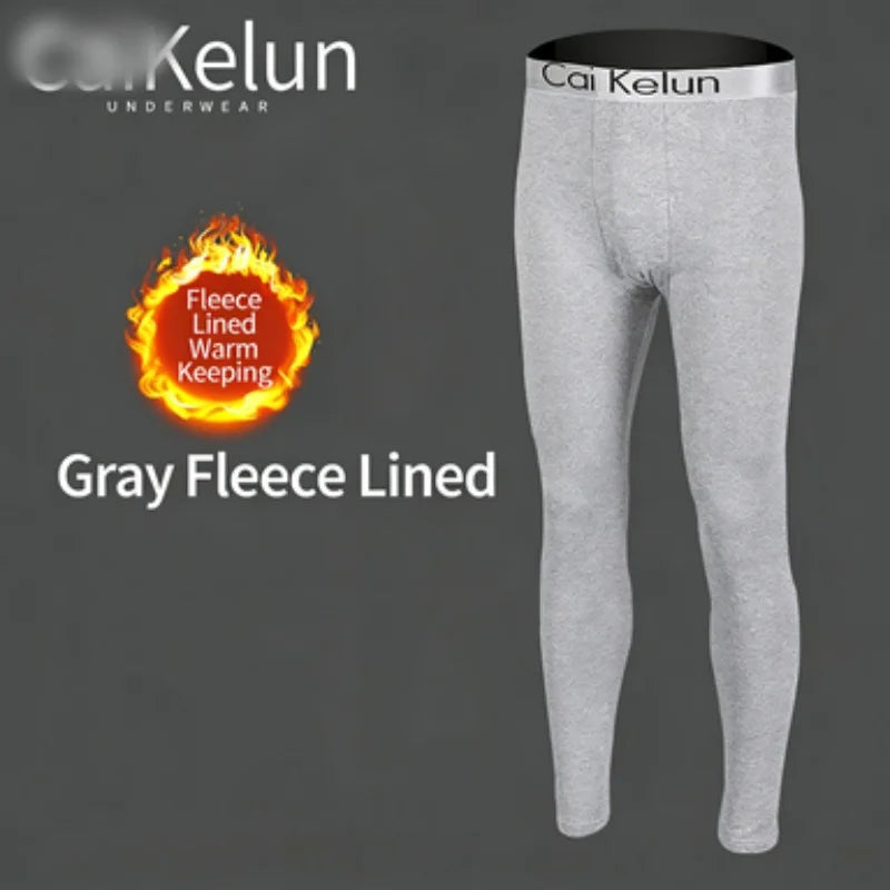 Men's Thermal Underwear Pants Winter Thick Fleece Lined Long Johns Warm Leggings Base Layer Bottoms Keep Warm Compression Tights