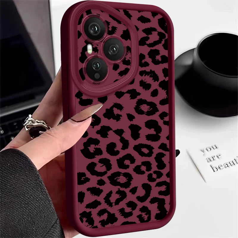Soft TPU Phone Case For Honor 400 Pro 200 Pro X8c X9c Smart X6a X6b X6c Magic7 Lite Black Spotted Pattern Silicone Back Cover