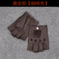 Deerskin Half-Finger Gloves Men's and Women's Sports Fitness Driving Motorcycle Retro Men's Finger-Finger Goatskin Gloves