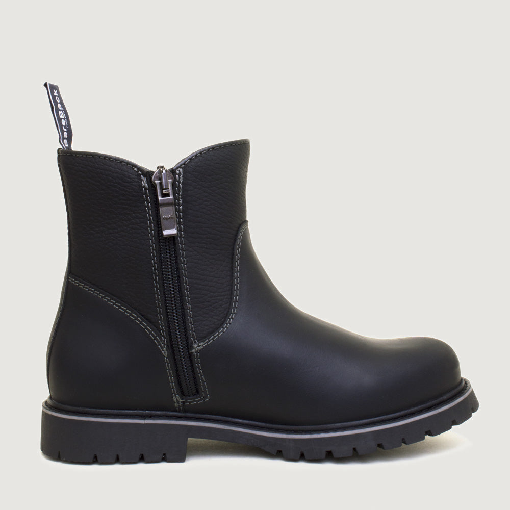 Quebec Waterproof Zip Up Ankle Boots - Black