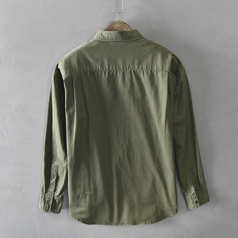 Z119 Autumn and Winter New Men's Personalized Patchwork Casual Cotton Shirt Jacket Dropshipping