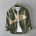 Z119 Autumn and Winter New Men's Personalized Patchwork Casual Cotton Shirt Jacket Dropshipping