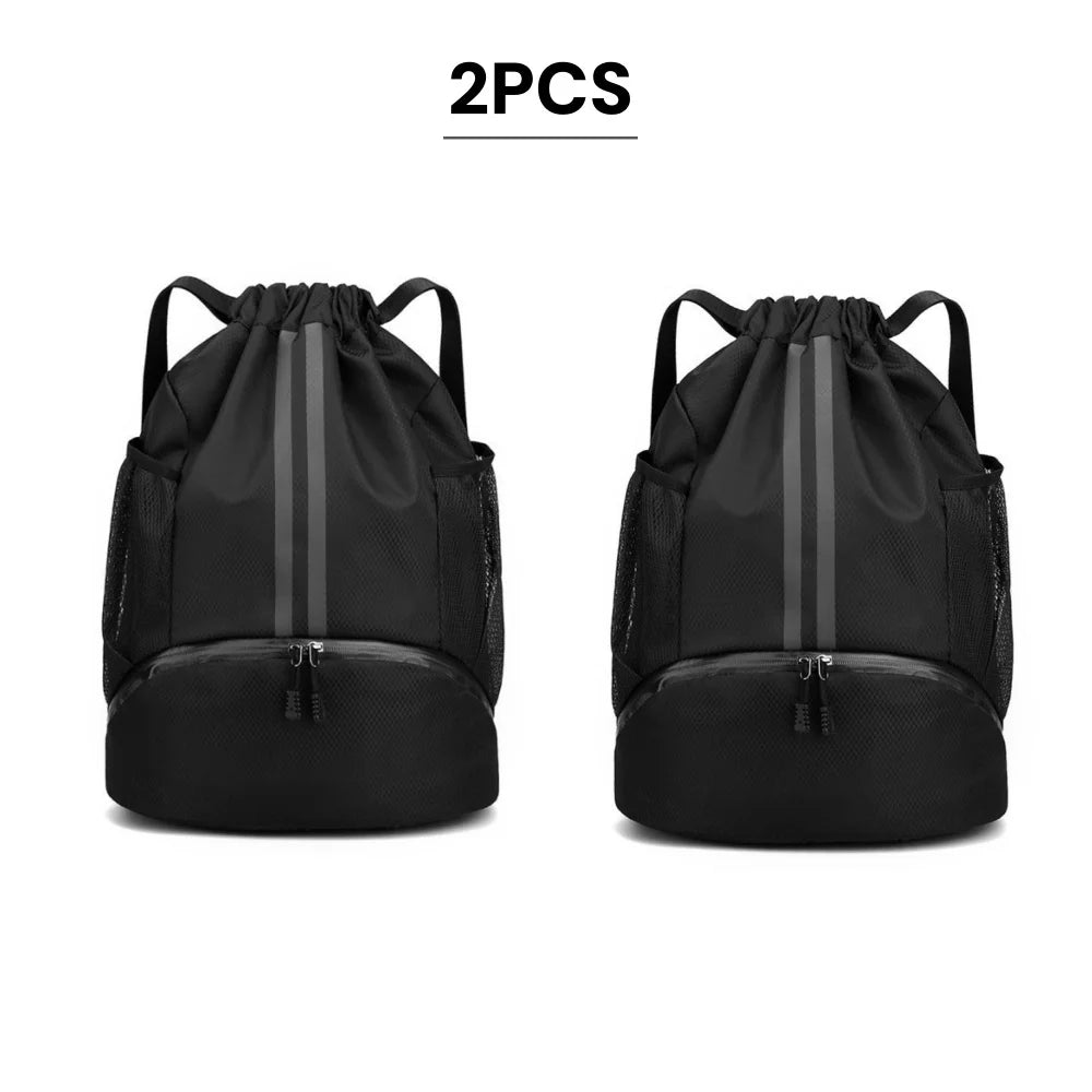 Drawstring Sports Backpack with Shoe Compartment