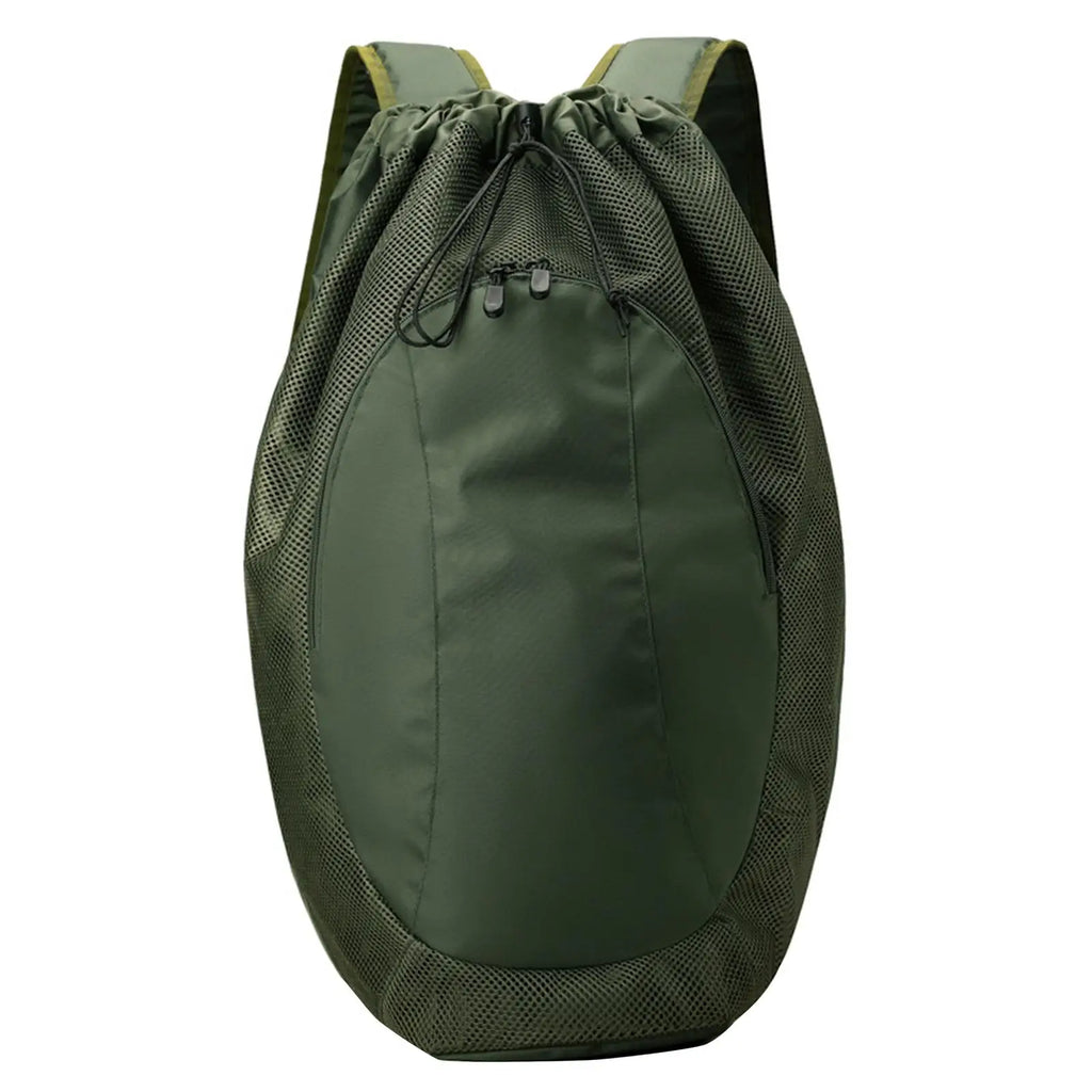Drawstring Gym Backpack with Mesh Compartment