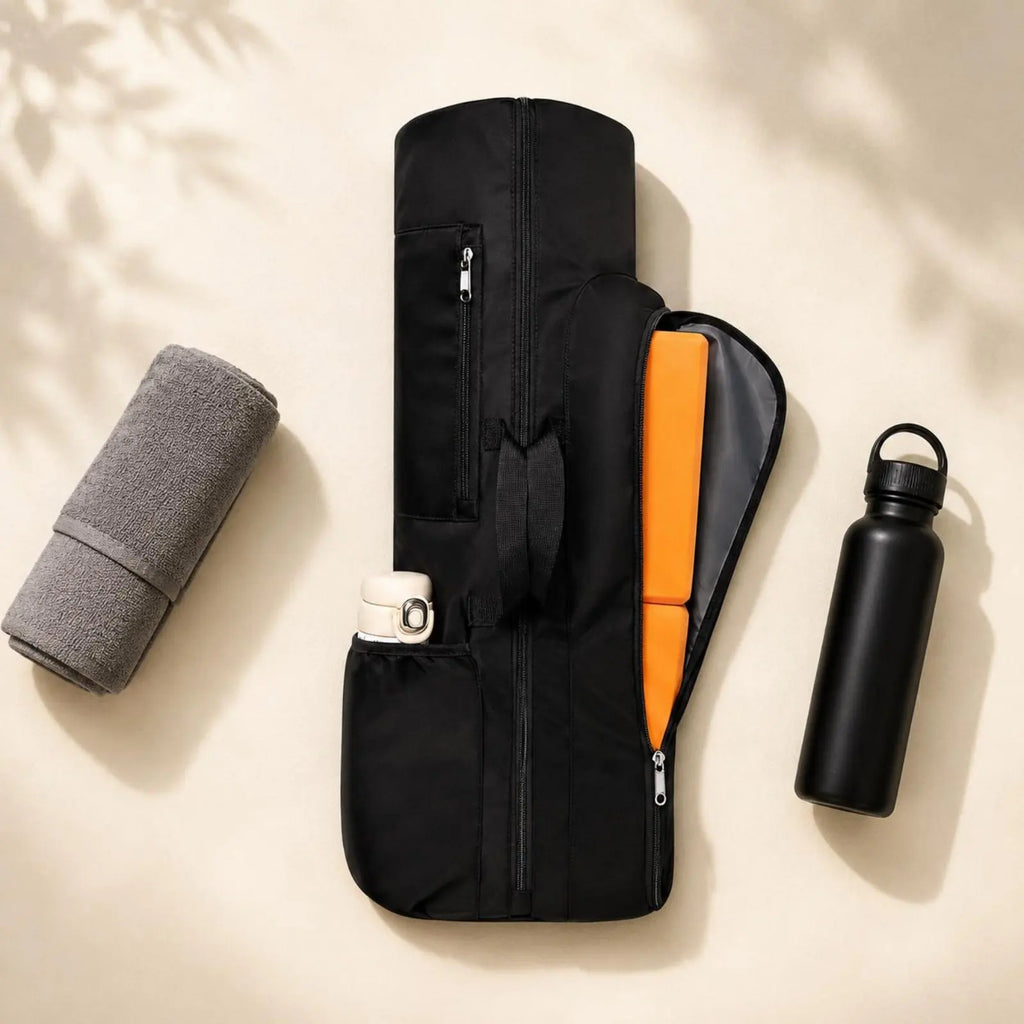Mind-Body Mat Bag Multiple Pockets Mind-Body Backpack Mat Carrier Backpack Portable Sports Gear Organizer Easy to Carry