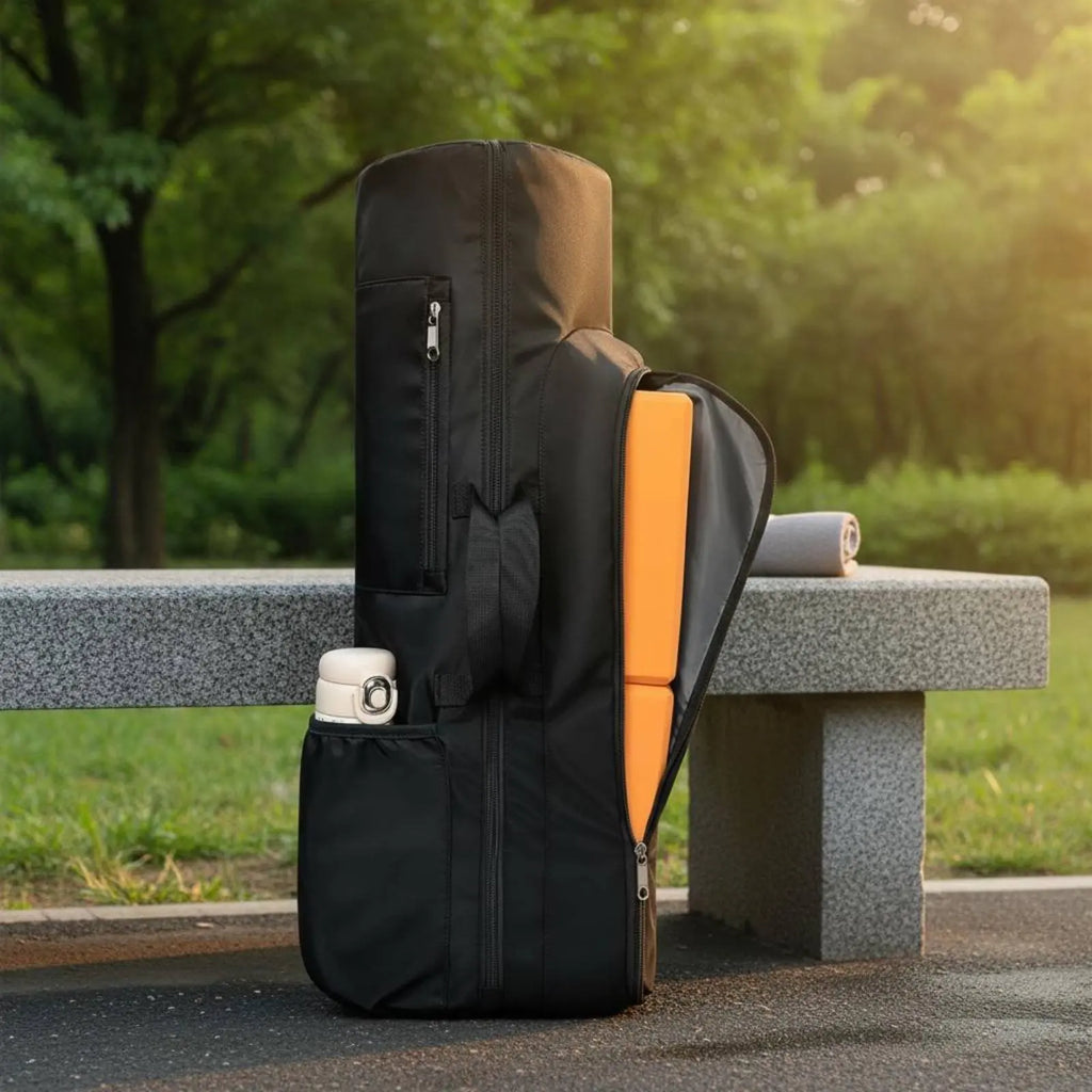 Mind-Body Mat Bag Multiple Pockets Mind-Body Backpack Mat Carrier Backpack Portable Sports Gear Organizer Easy to Carry