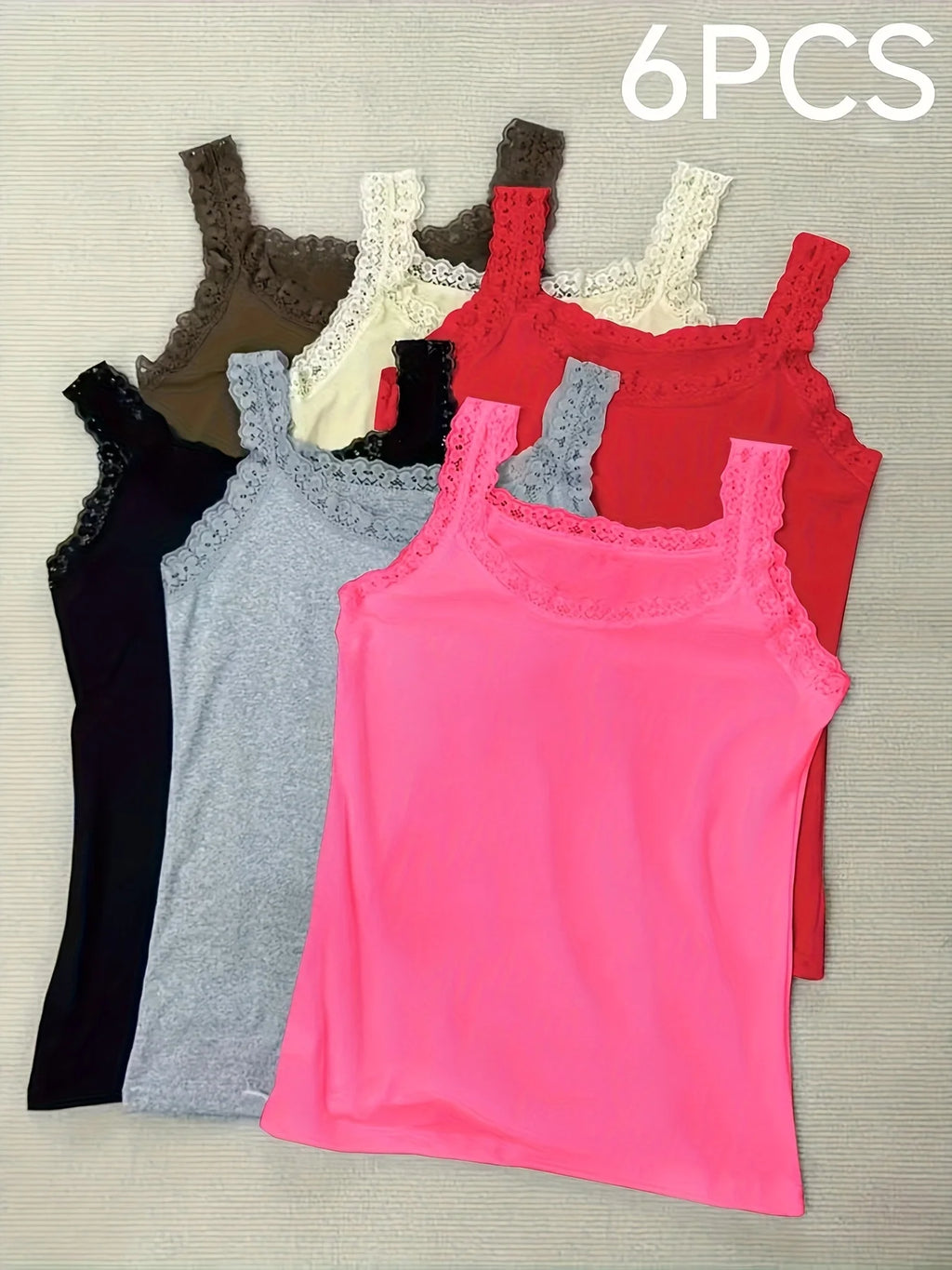 Women's Lace Camisoles – Set of 6
