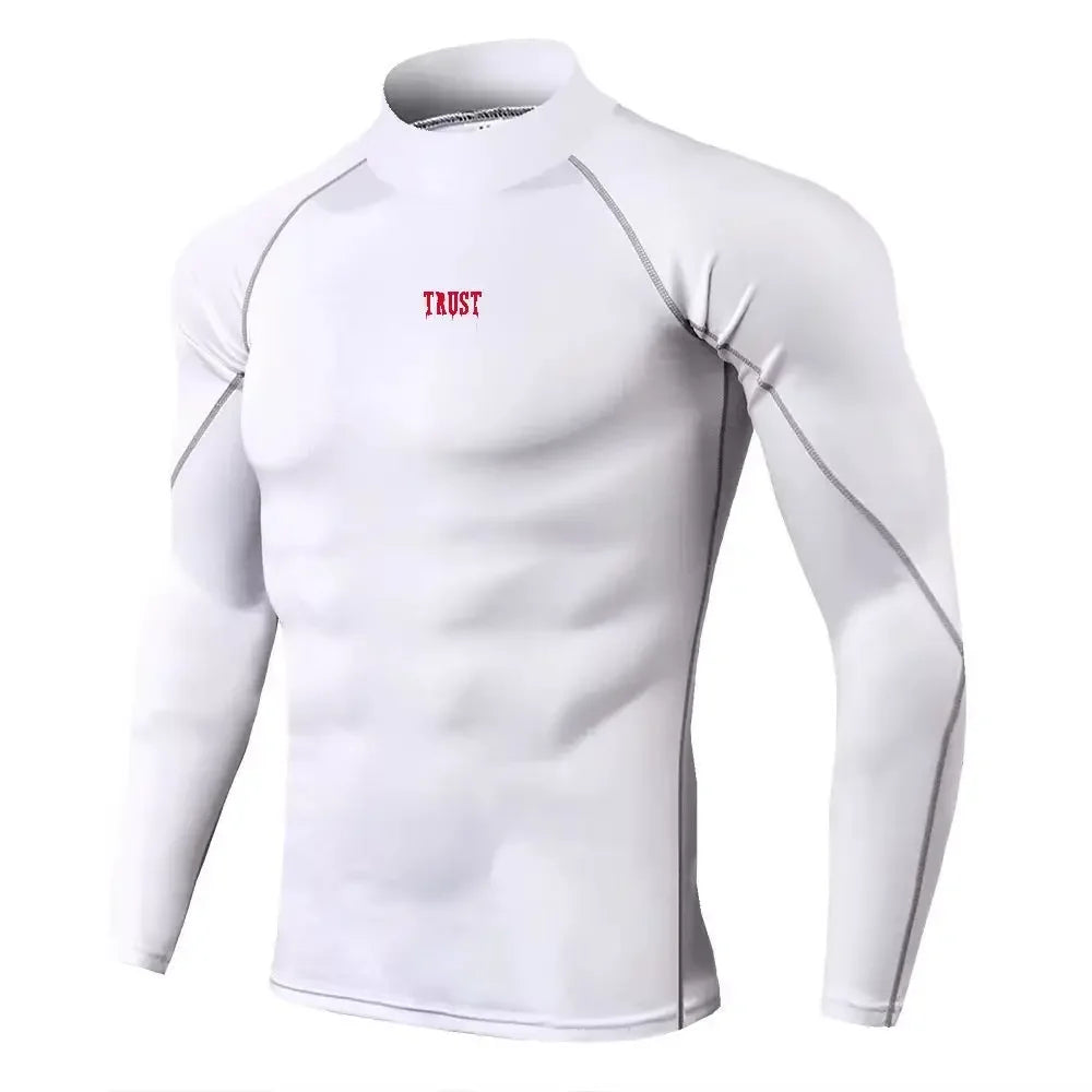 Men Sport T-shirt Quick Dry Bodybuilding Running Shirt Long Sleeve Compression Top Gym T Shirt Men Fitness Tight Men Underwear