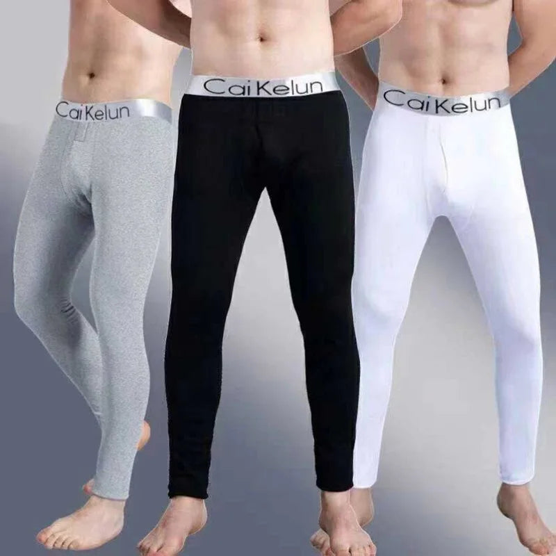Men's Thermal Underwear Pants Winter Thick Fleece Lined Long Johns Warm Leggings Base Layer Bottoms Keep Warm Compression Tights