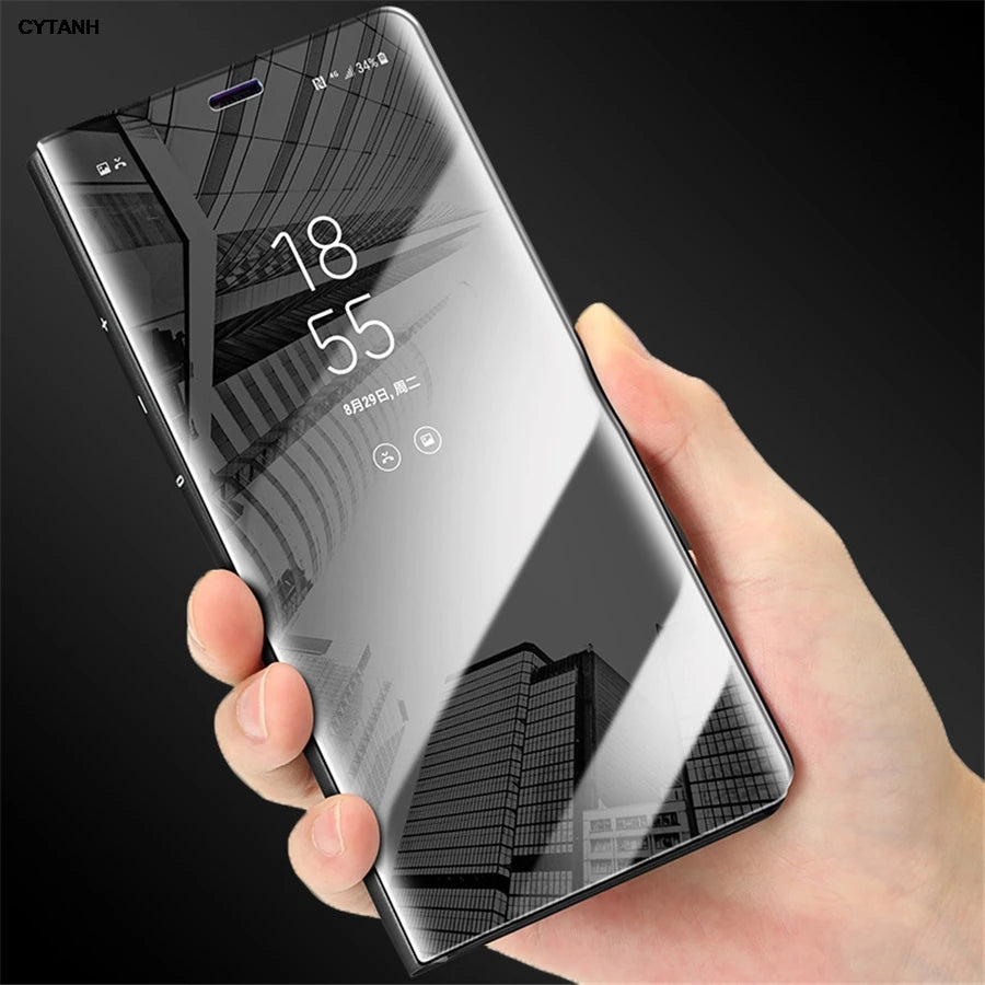 original Magnetic fundas Case For Samsung Galaxy A36 5G A 36 SM-A366F SM-A366M Luxury Mirror View Smart Flip Leather Phone Cover