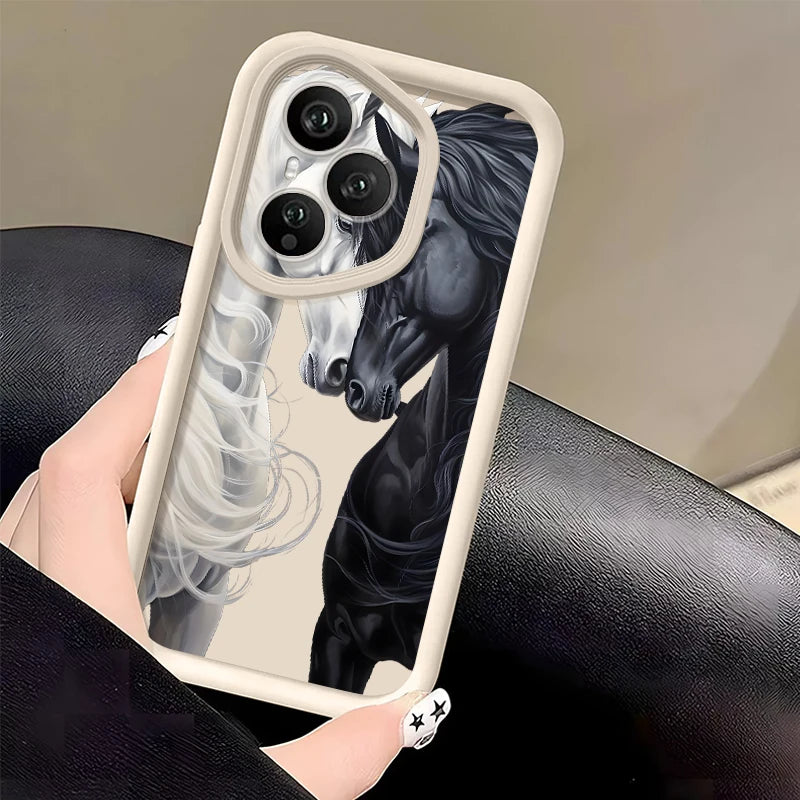 Creative Horse Pattern Phone Case For Honor 400 200 Pro Magic7 Lite X8c X9c Smart X6a X6b X6c Shockproof Soft TPU Silicone Cover