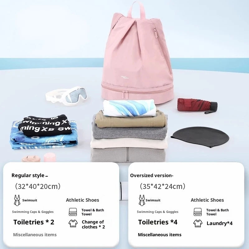 Wet & Dry Sports Backpack with Shoe Compartment