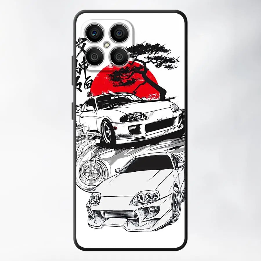 JDM Sport COOL Car Case for Huawei P Smart 2019 P30 P20 Pro P20 Lite 2018 P20 P40 Lite Funda Phone Cover