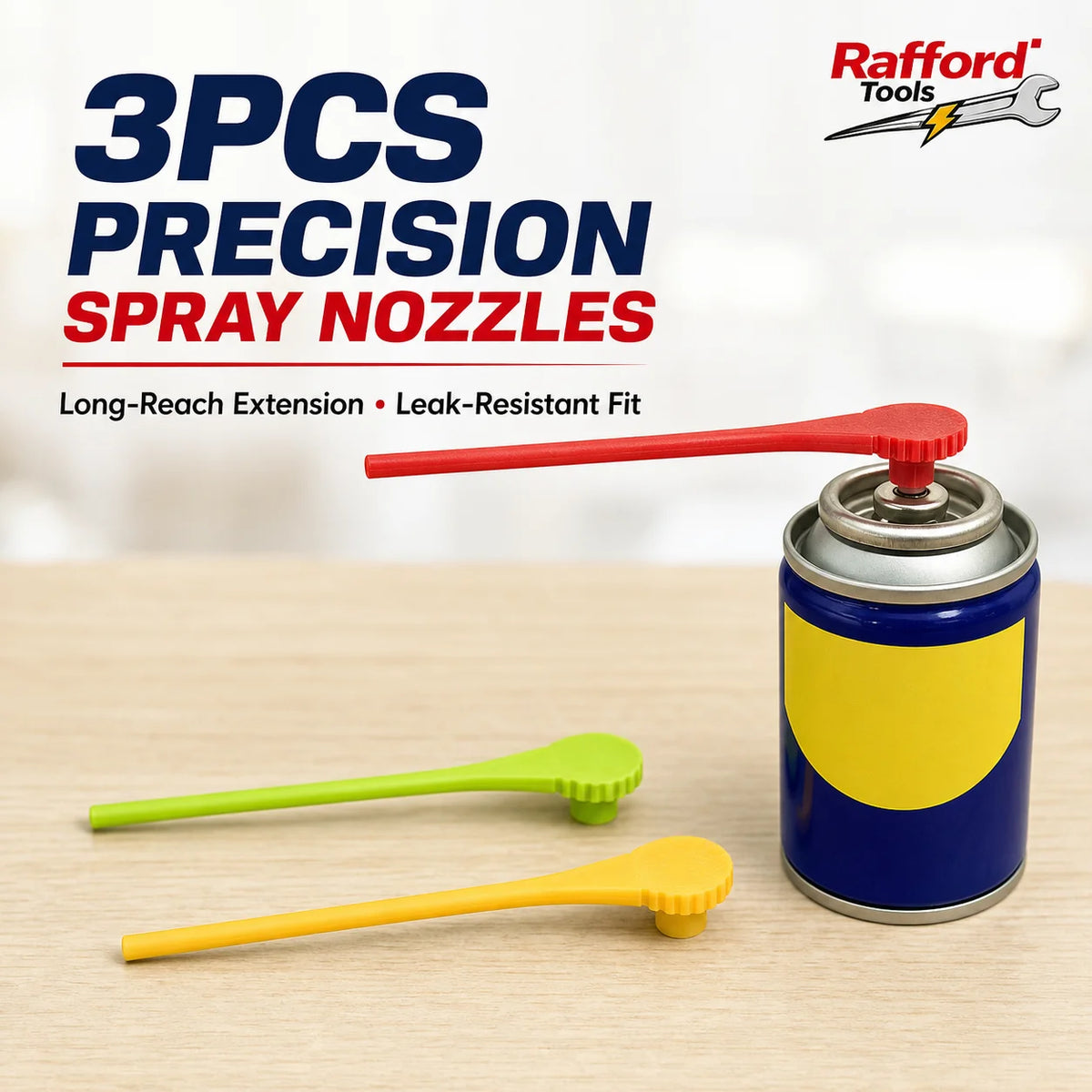 3-Piece Long-Reach Aerosol Spray Nozzle Set