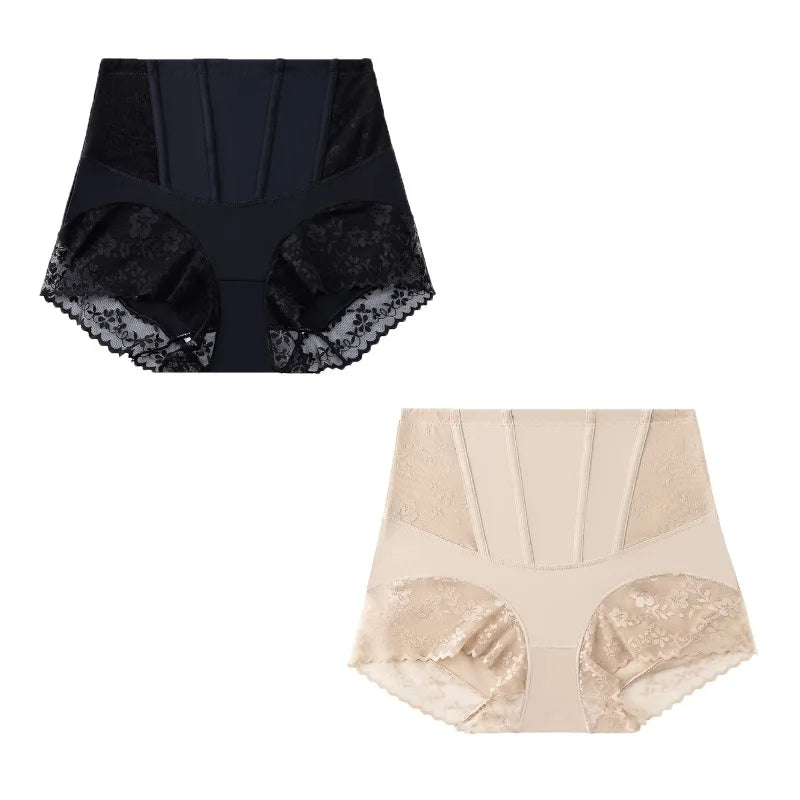 Women's High-Waist Lace Shaping Briefs – 2 Pack