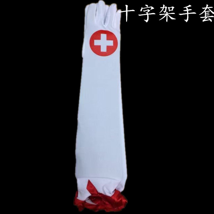 Harvey Halloween Fancy Dress Show Party Play Characters Blood Gloves Cross Skeleton Lace Gloves