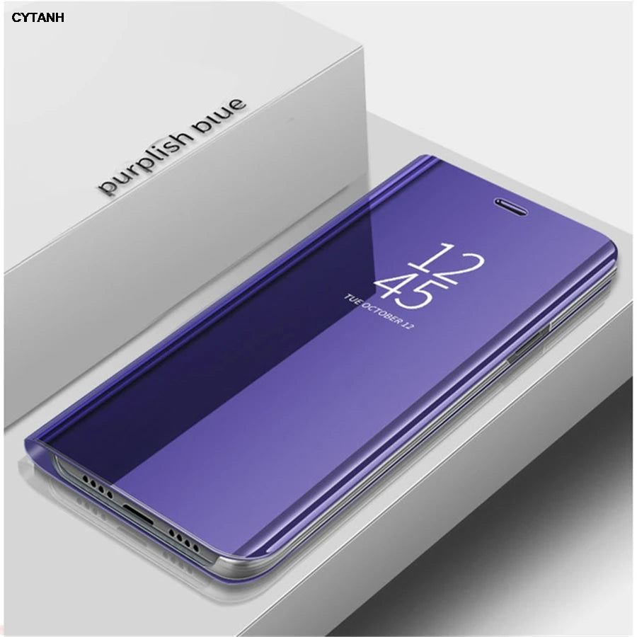 original Magnetic fundas Case For Samsung Galaxy A36 5G A 36 SM-A366F SM-A366M Luxury Mirror View Smart Flip Leather Phone Cover