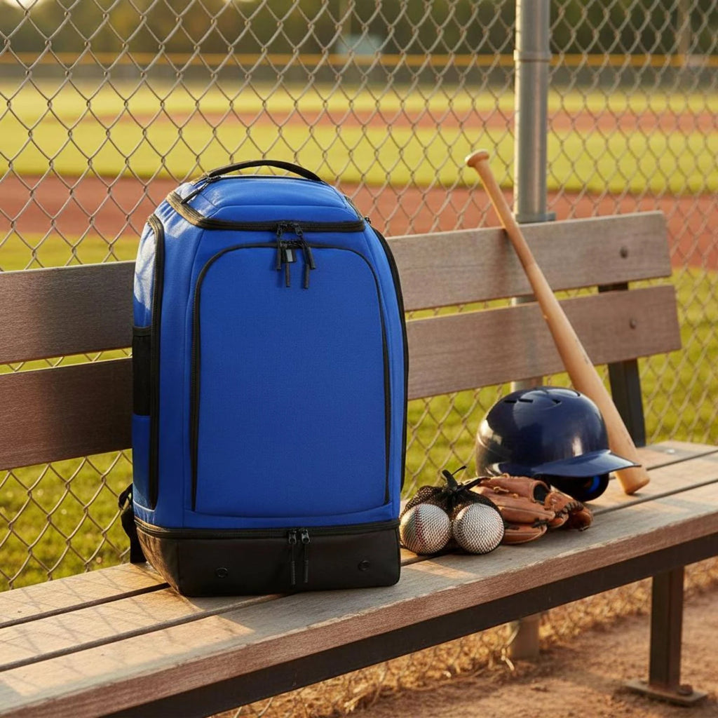 Baseball Equipment Backpack Large Main Compartment Softball Equipment Backpack Bat Sleeve Pack Wet Dry Separation for Matches