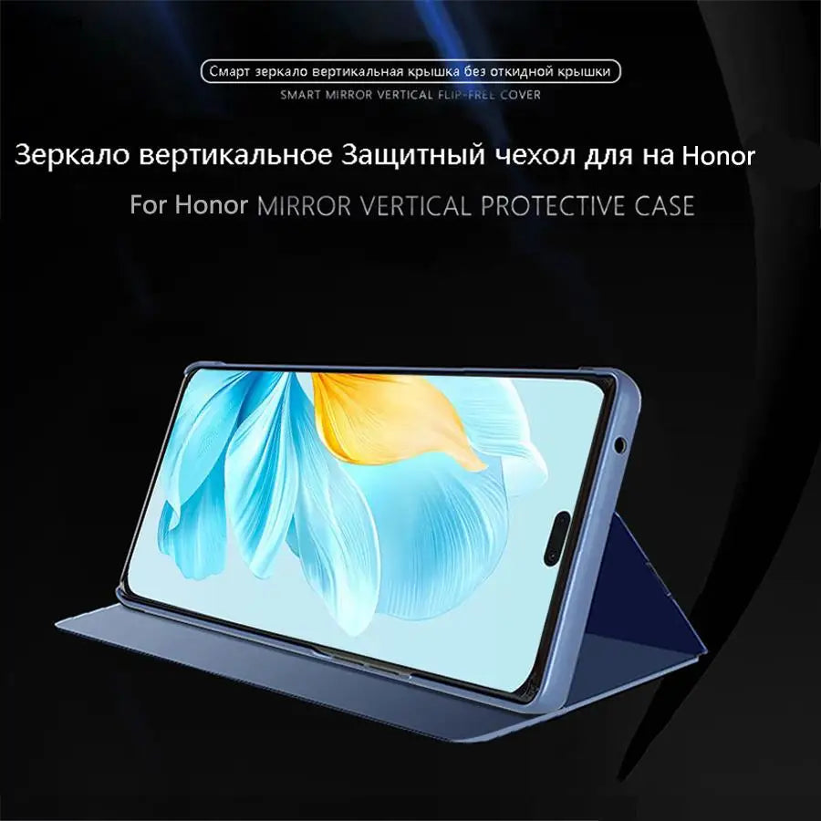 original Magnetic fundas Case For Samsung Galaxy A36 5G A 36 SM-A366F SM-A366M Luxury Mirror View Smart Flip Leather Phone Cover