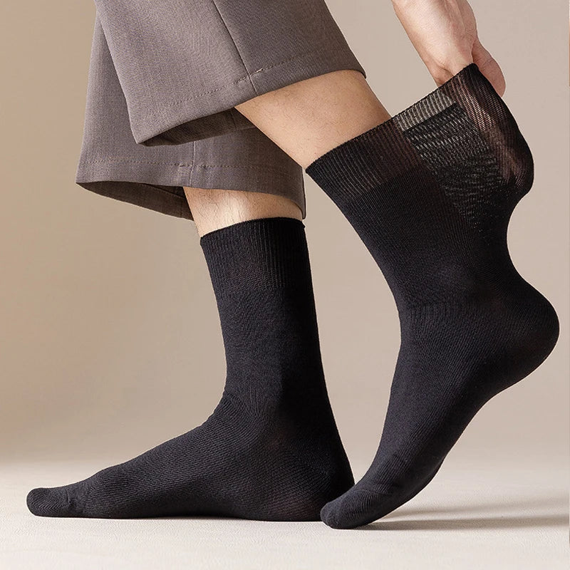 6-Pack Relaxed-Cuff Cotton Socks