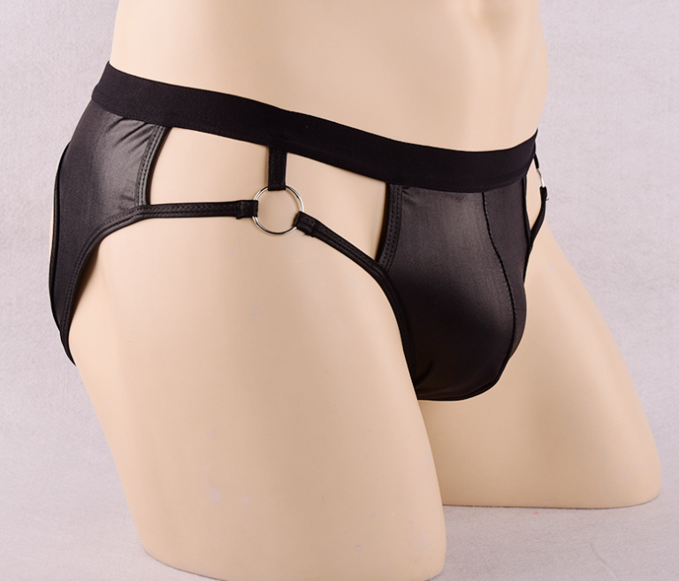 Men's Patent-Finish Open Brief