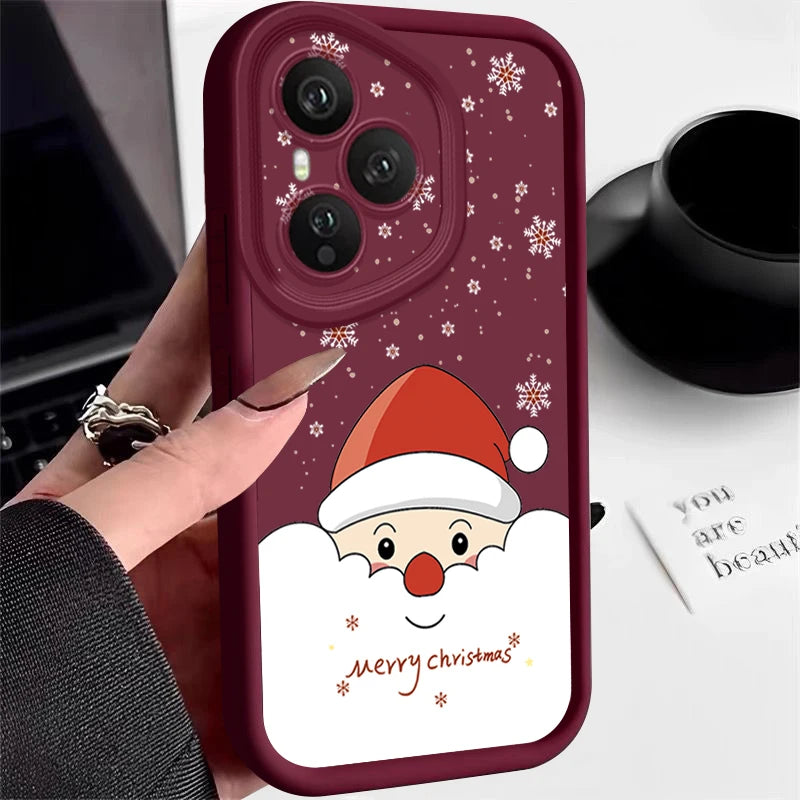 Cartoon Santa Claus TPU Phone Case For Honor 400 200 Pro Magic7 Lite X8c X9c Smart X6a X6b X6c Shockproof Soft Silicone Cover