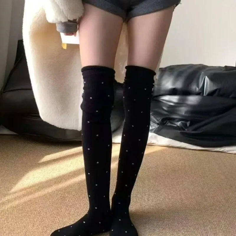Women's Polka-Dot Knee-High Leg Warmers