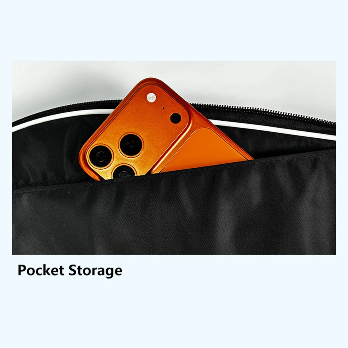 Tennis Racket Bag Portable Zipped Night Reflective Waterproof Storage Paddle Storage Travel Backpack For Gym Park Club Stadium
