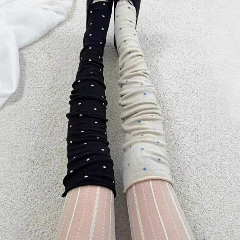 Women's Polka-Dot Knee-High Leg Warmers