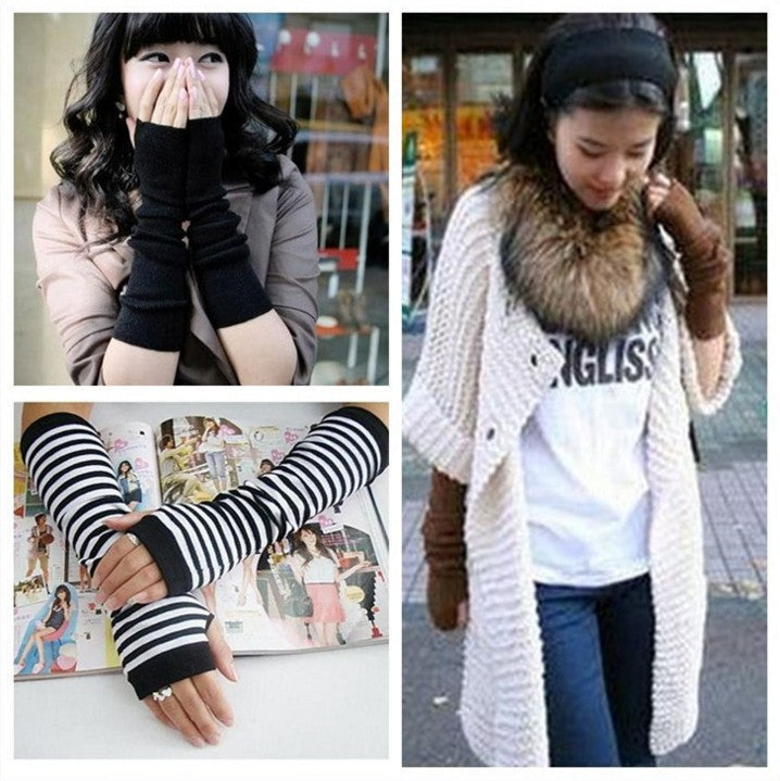 Direct selling/factory wholesale explosions Korean version of autumn and winter cute knitted finger/half finger wrist cover fashion wrist cover