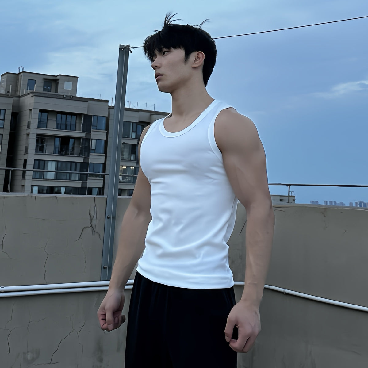 Men's Textured Muscle Tank Top