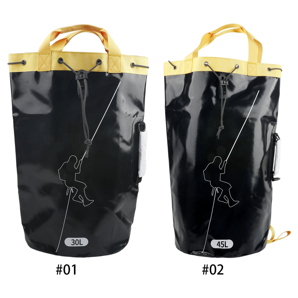 Outdoor Climbing Rope Bag Drainable Thicken Rescue Gear Bag Large Capacity Rock Climbing Backpack For Exploration/Caving Explore