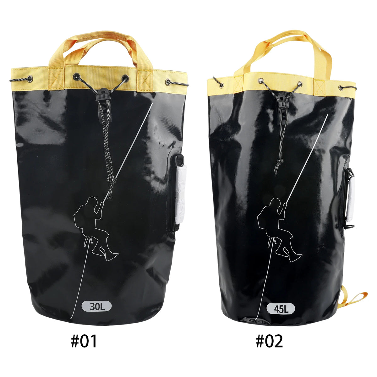 Outdoor Climbing Rope Bag Drainable Thicken Rescue Gear Bag Large Capacity Rock Climbing Backpack For Exploration/Caving Explore