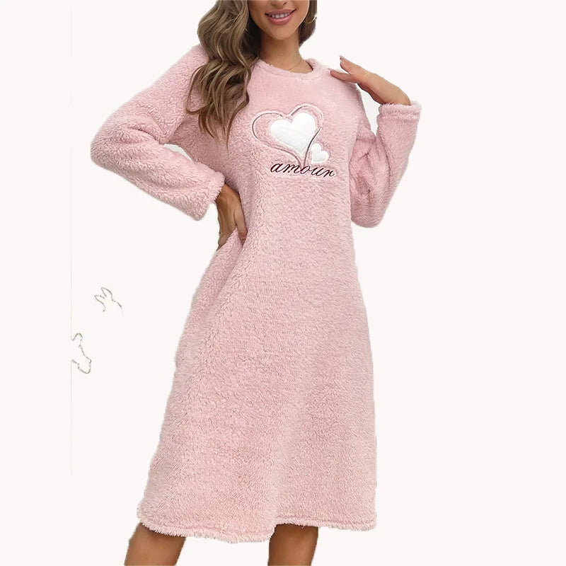 Women's Warm Flannel Nightdress