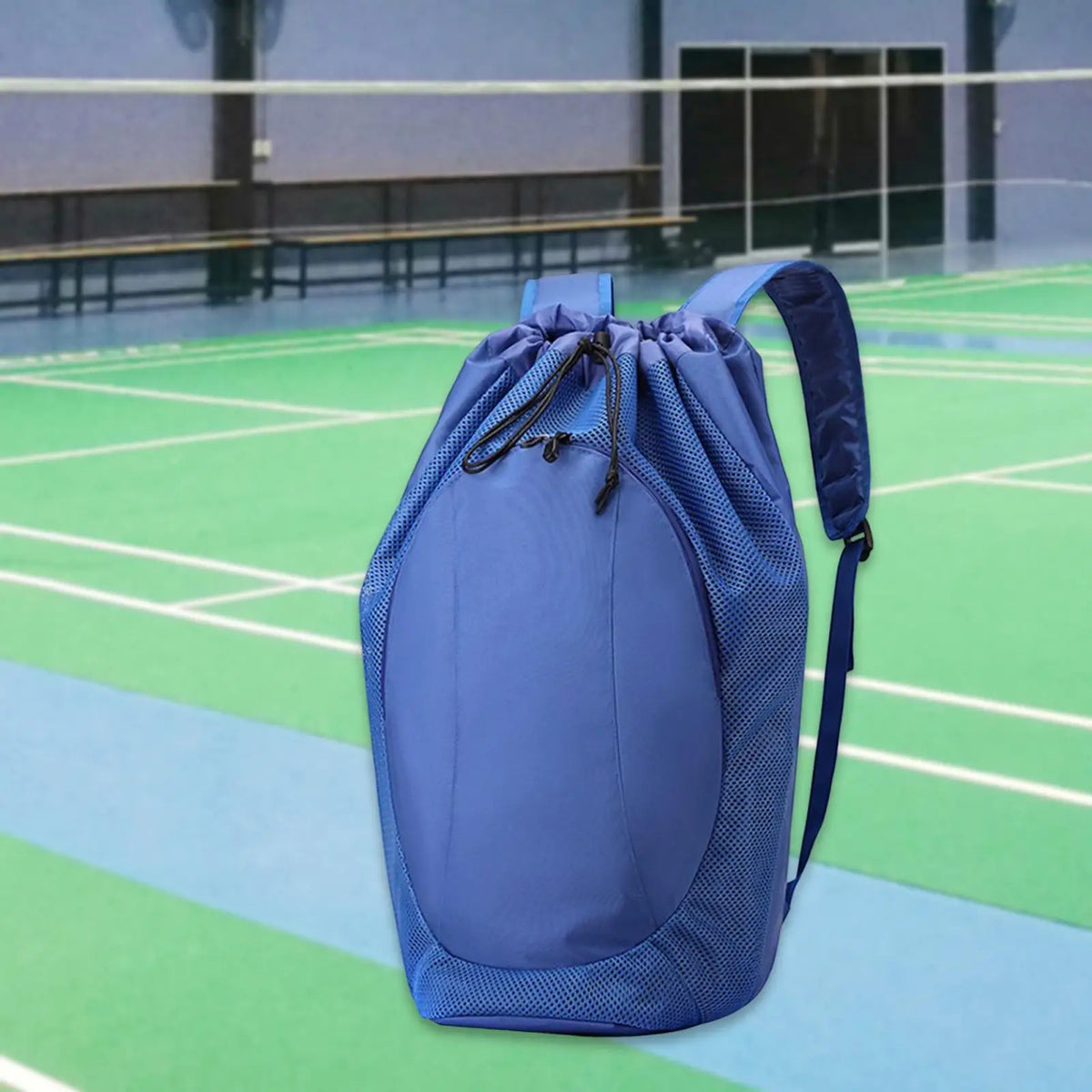 Drawstring Gym Backpack with Mesh Compartment