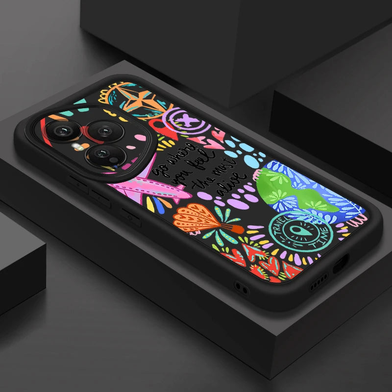 Airplane Painting Pattern Phone Case For Honor 400 200 Pro X8c X9c Smart X6a X6b X6c Magic7 Lite Shockproof Soft Silicone Cover