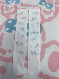 White Sexy Subculture Cute Cartoon Print Long Socks Haraiuku Over Knee Thigh High Stockings Y2K Cosplay Women's Socks Kawaii