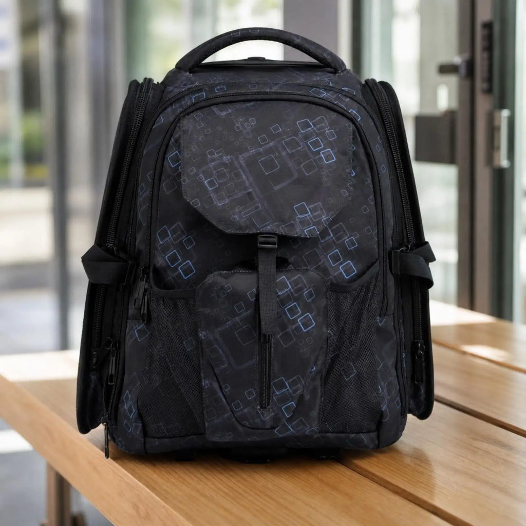 Easy Roll Skate Luggage Backpack with Casters for Roller Skates 38-46 Large Capacity Oxford Fabric Sports Equipment Bag