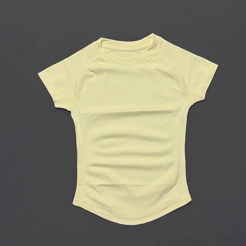 Women's Fitted Short-Sleeve Yoga Top