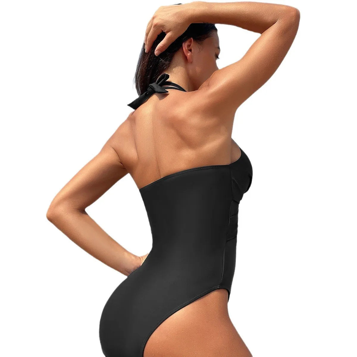 Women's Solid-Colour Mesh Swimwear