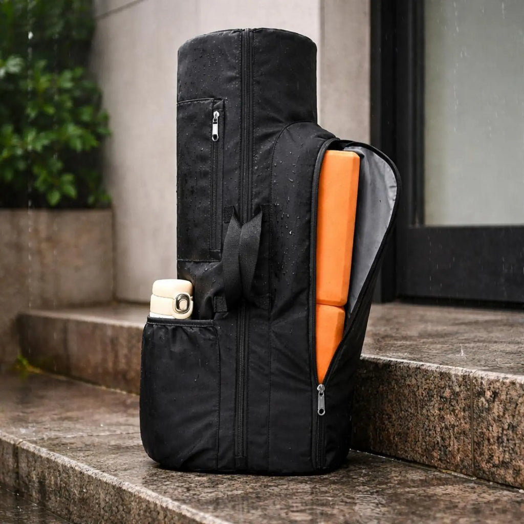 Mind-Body Mat Bag Multiple Pockets Mind-Body Backpack Mat Carrier Backpack Portable Sports Gear Organizer Easy to Carry