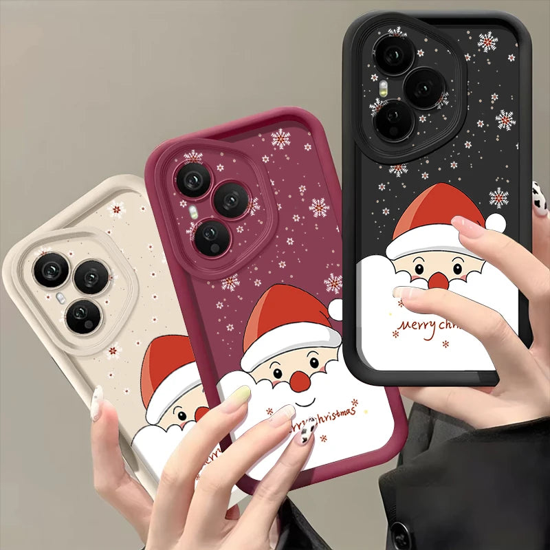 Cartoon Santa Claus TPU Phone Case For Honor 400 200 Pro Magic7 Lite X8c X9c Smart X6a X6b X6c Shockproof Soft Silicone Cover