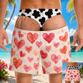 Personalized Funny Men Swim Trunks Gag Gift for Him Big Booty Beach Short Summer Fashion Swim Trunks Fake Underwear Beach Shorts