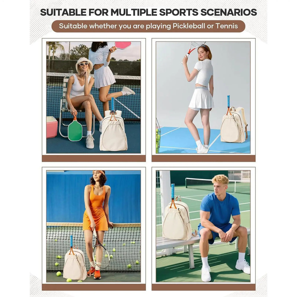 Pickleball Paddle Bag Holds 2 Rackets Training Pack With Shoe Compartment And Waterproof Pocket Gym Backpack For Training