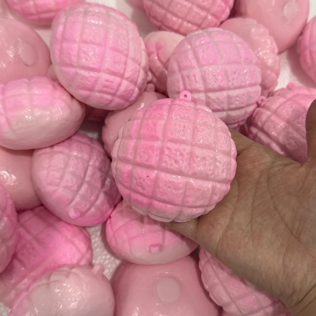 Pink Pineapple Bun Squishy Toy
