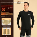 Deer Black Gold Graphene Self-heating Thermal Underwear Men's Wool Silk Thermal Suit Knee Pads Long Johns Winter Warm Sleepwear
