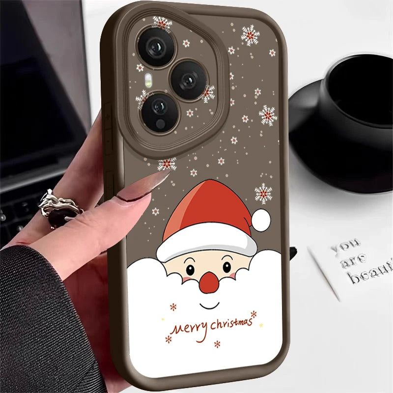 Cartoon Santa Claus TPU Phone Case For Honor 400 200 Pro Magic7 Lite X8c X9c Smart X6a X6b X6c Shockproof Soft Silicone Cover